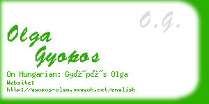 olga gyopos business card